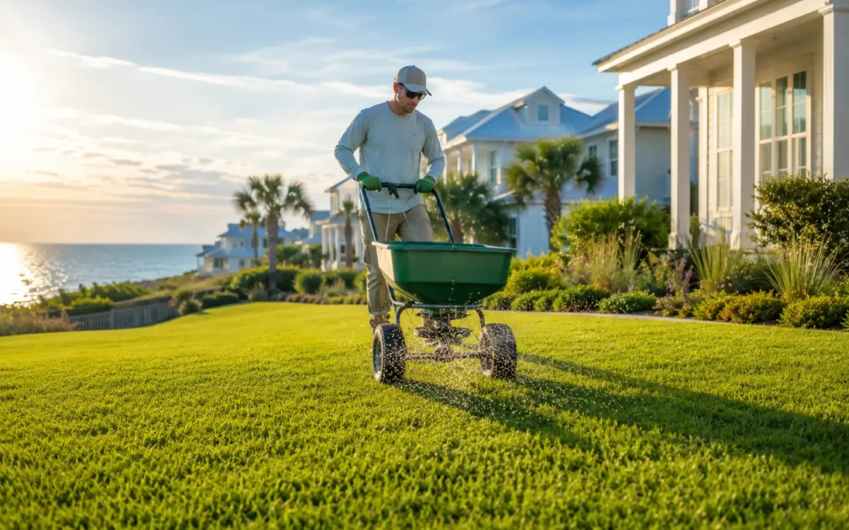 lawn fertilization 30A Florida for a healthy coastal lawn
