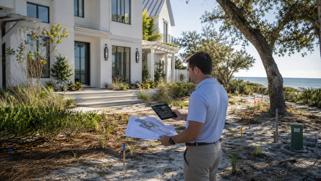 landscape design 30A Florida site assessment for a coastal home