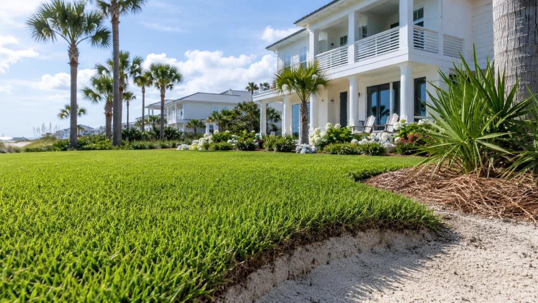 lawn fertilization 30A Florida slow-release nutrient program